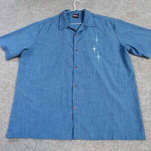 Daddy O's Shirt 3X Blue Short Sleeve Bowling MCM Sopranos Retro Rockabilly